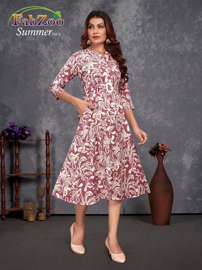 Summer Vol 1 By Fabzoo Designer Frock Style Party wear Kurtis Wholesale Price In Surat